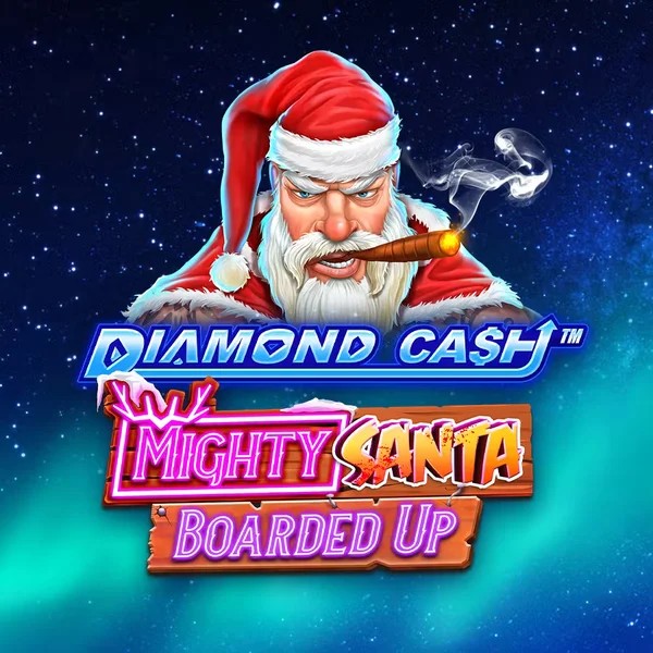 Official Slots logo: Diamond Cash Mighty Santa Boarded Up by Greentube at Hurmio Casino
